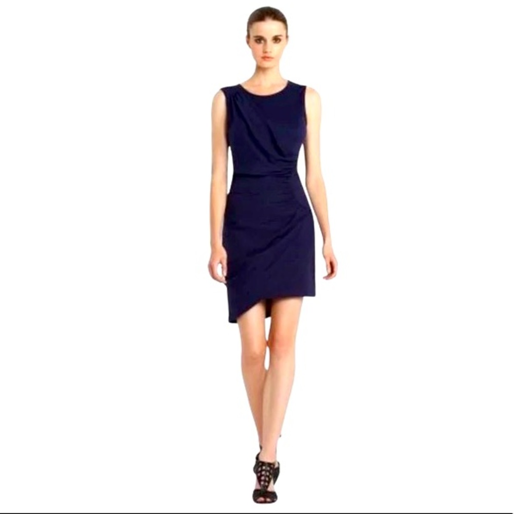 BCBGMaxAzria Draped Side Zipper Dress